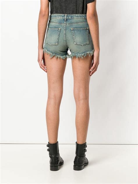 ysl denim shorts|SAINT LAURENT Denim Shorts for Women .